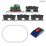 31034 - H0e Analogue Starter Set: Light railway diesel locomotive with tipper wagon train.